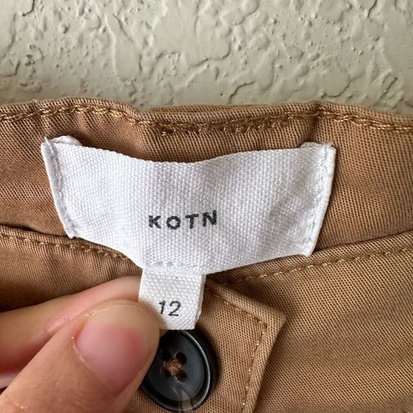 KOTN Womens High-Rise Cargo Pocket Pants in Khaki Tan Sz 12 W7308 - Picture 7 of 11